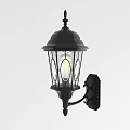 Black Outdoor Lights With Metal Frame Glass Shade Post And Wall Mount Design
