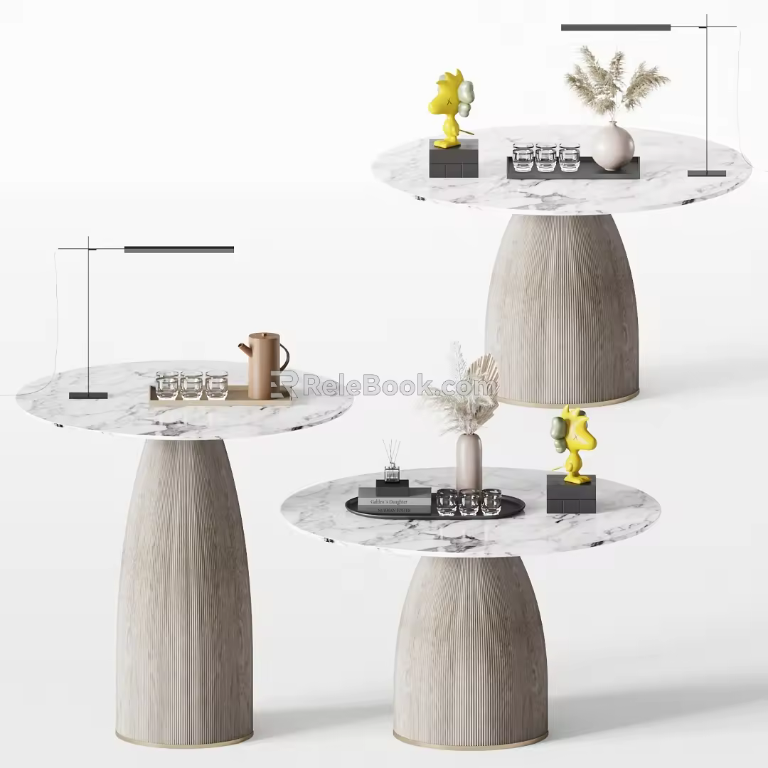 Modern Round Several Marble Side Several Corner Several Combination 3d model