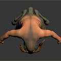 Bull Headed Mythical Creature Game Character With Muscular Body Bent Posture And Horns