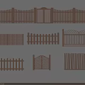 Wooden Fences With Various Designs And Decorative Patterns For Garden Use