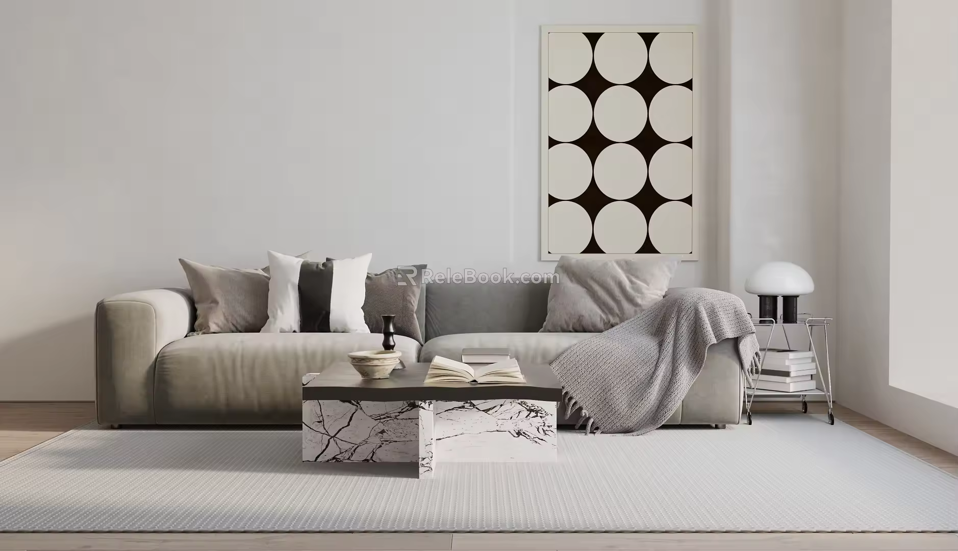 Modern double sofa 3d model