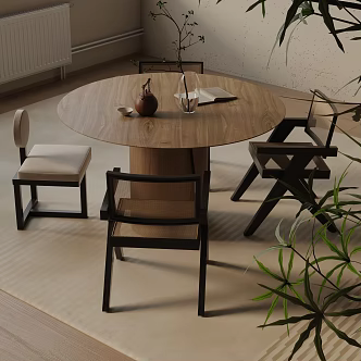 Modern table combination 3d model