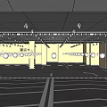 Well Lit Parking Lot With Welcome Hello Signs White Marked Lines And Spacious Design