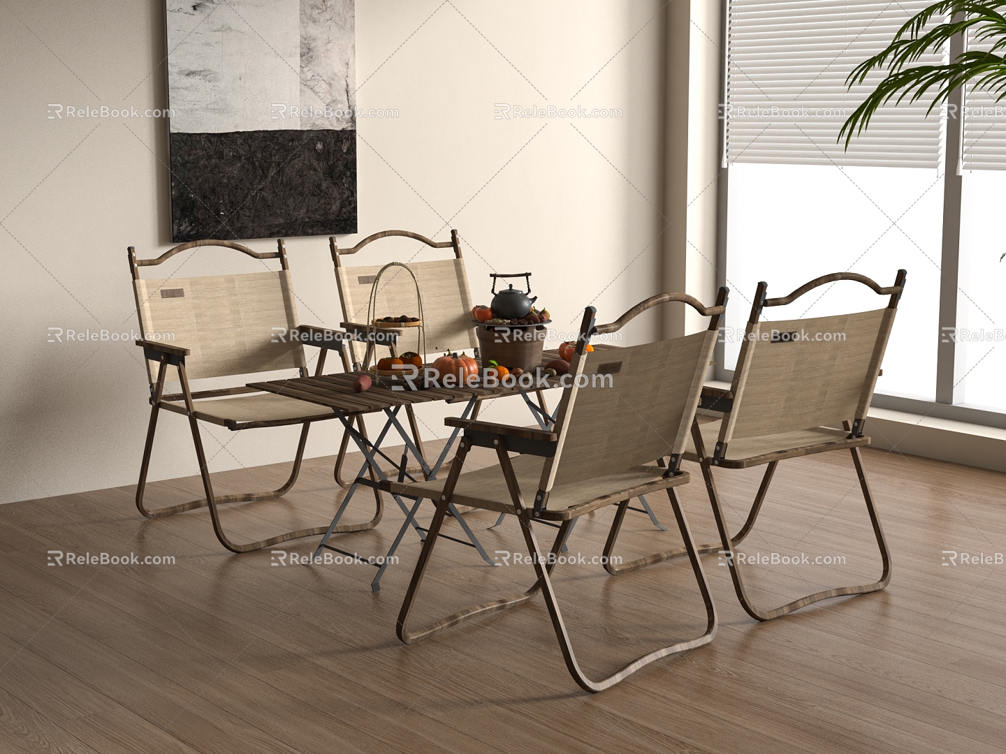 Modern outdoor tables and chairs 3d model