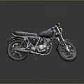 Vintage Black Motorcycle Classic Design With Leather Seat And Metal Details