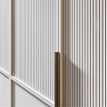Modern Chest of Drawers With Vertical Striped Design and Sleek White Finish