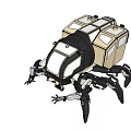 Smart Machine Featuring Beetle Like Design And Multiple Mechanical Legs 3d model