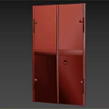 Vintage Rustic Metal Double Doors With Rust Patina Hinges And Latch Details