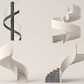 Modern Spiral Stairs Design Featuring Various Stylish Black And White Styles And Materials