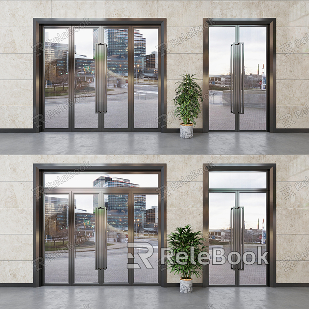 Modern gate glass door model