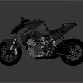 Black Modern Sporty Motorcycle With Sleek Design And Exposed Engine Details