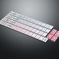 Colorful Domino Tiles Arranged in Rows with Stacked Sets on Dark Background