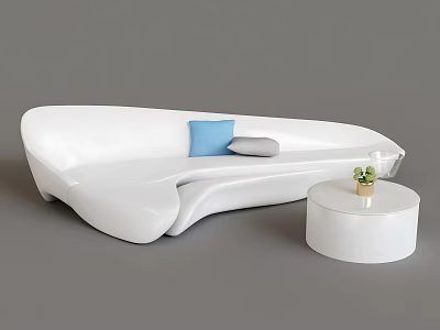 Modern Sofa Coffee Table Combination Modern Living Room Sofa Multi-person Sofa Coffee Table Carpet Pillow Pillow Vase Simple 3d model