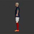 Soccer Player In French Team Jersey With Number Seven Standing