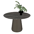 Coffee Table Side Table Low Table Plant Vase Green Planting Round Table Coffee Table Decorative Table Corner Table 3d model
