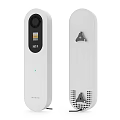 White Fibaro Smart Home Control Device With Display And Mounting Brackets