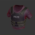 Police Tactical Protective Vest With Purple Short Sleeve Shirt For Law Enforcement Wear