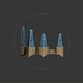Ornate Spiked Crown With Blue Crystals And Golden Decorative Details In Elegant Design