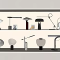 Modern Table Lamp Table Lamp Combination Mushroom Lamp Learning Lamp 3d model