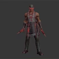 Game Movie Character in Green Cap Sleeveless Top with Apron Tool Belt and Red Tools
