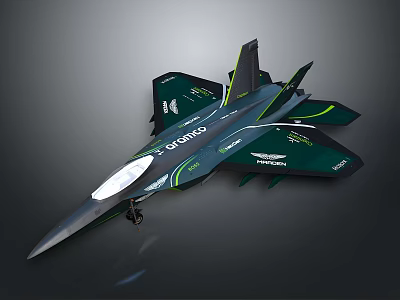 Modern Aerospace Orion Spacecraft With Green Gray Livery And Aerodynamic Wings 3d model