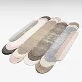 Soft Square Rugs in Neutral Tones with Modern Simple Design for Home Decor