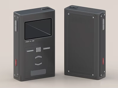 Two Black Portable Electronic Devices With Screen Buttons And Sleek Design For Daily Use 3d model
