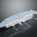 Futuristic Modern Water Vehicle With Transparent Hull Seats And Propulsion System