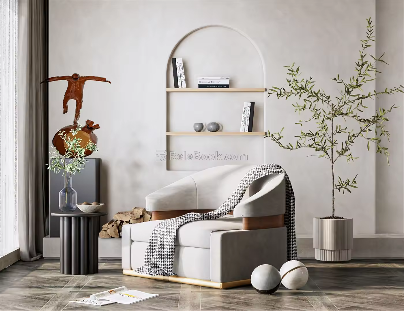 Modern single sofa 3d model