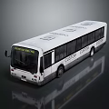 Modern White City Bus Featuring Downtown Line And Custom Design