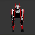 Robotic Dog Red White Design With Cross Symbol For Rescue Operations 3d model