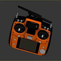 Orange Electronic Drone Remote Controller With LCD Display And Dual Joysticks