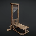 Antique Style Wooden Frame With Central Mirror Panel And Bottom Platform Stand