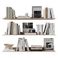 Modern Ornaments Combination Book Ornaments Combination 3d model