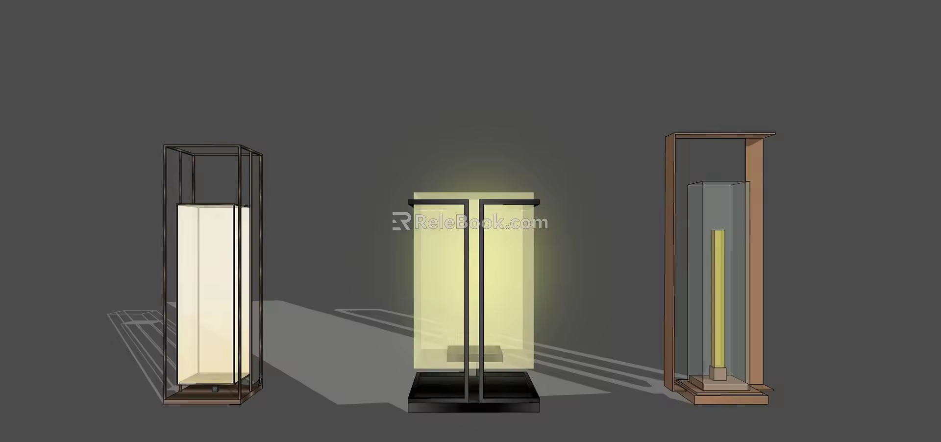 New Chinese Landscape Lamp 3d model