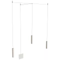 Modern Linear Hanging Pendant Chandelier With Sleek Metal Vertical Design Elements 3d model