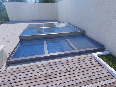 Xiaoshan villa lighting well translation skylight model