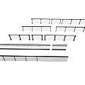 Glass Fence with Black Metal Posts and Modern Railing Design