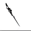 Stylish Decorative Sword With Black Hilt Dragon Design And Silver Sharp Blade For Collection 3d model