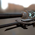 Ancient Metal Weapon With Intricate Design And Decorative Grille Structure