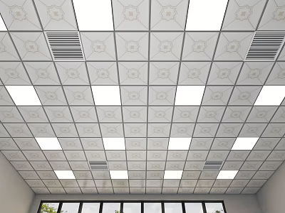 Modern Ceiling Integrated Ceiling Aluminum Gusset Ceiling Gypsum Board Ceiling 3d model