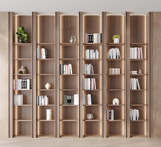 Modern bookcase 3d model