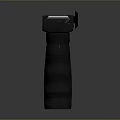 Black Tactical Weapon Grip With Spiral Textured Surface And Modern Design For Enhanced Handling