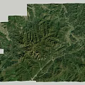 Lush Green Mountain Garden Landscape With Natural Vegetation And Scenic Rolling Terrain