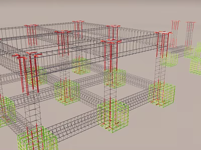 reinforced concrete beam column 3d model