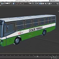 Green and White Urban Bus with Cidade Manaus Livery for Public Transport