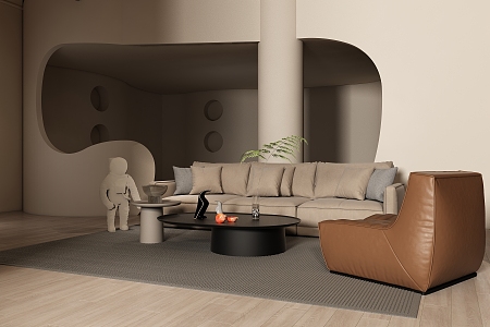 Sofa brown sofa accessories 3d model