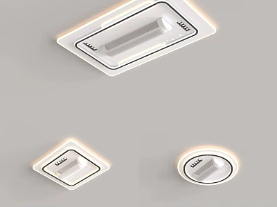 Modern Ceiling Lights With Various Shapes And Illumination 3d model