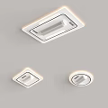 Simple living room lamp ceiling lamp new leafless fan lamp 3d model
