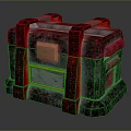 Dangerous Container With Red Straps Textured Surface Radioactive Symbol And Danger Label